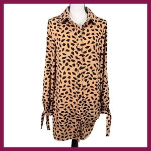 Missguided Animal‎ Print Shirtdress Size 4 with tags